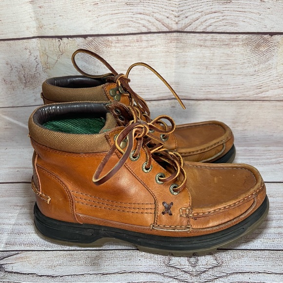 靴 90's POLO SPORT brown leather boots Polo Ralph Lauren | Shoes | Vintage Polo Sport Moto Hiking Early